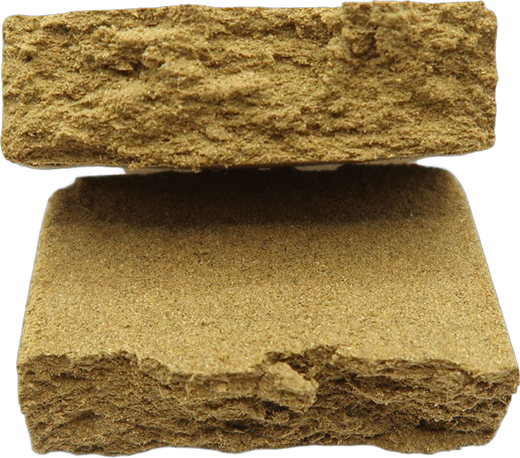 Deux blocs de résine Ketama Gold Stormrock, blonds et mousseux